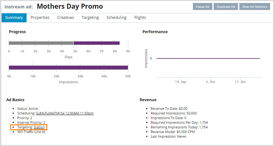 FAQ station targeted ads set to play 10 26 16