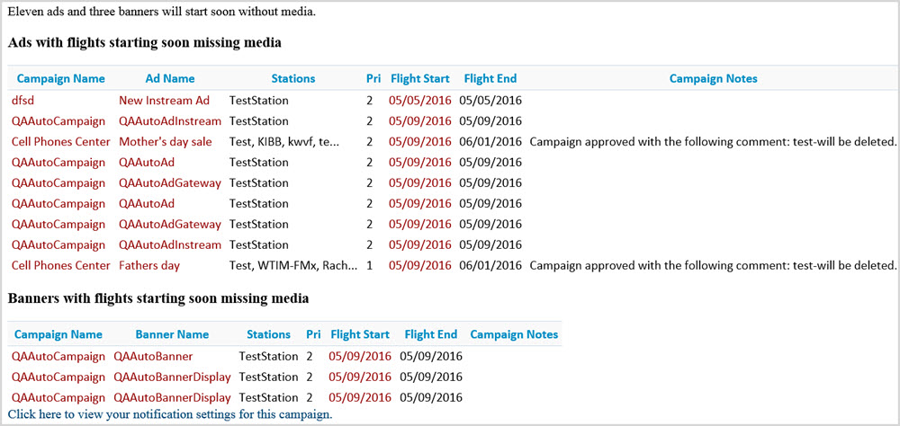 ads missing media email report 5 10 16