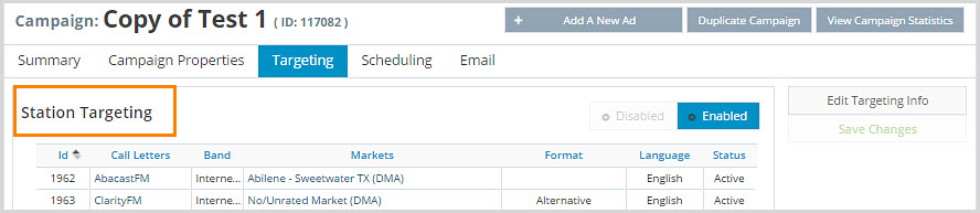 FAQ campa station targeting 10 26 16