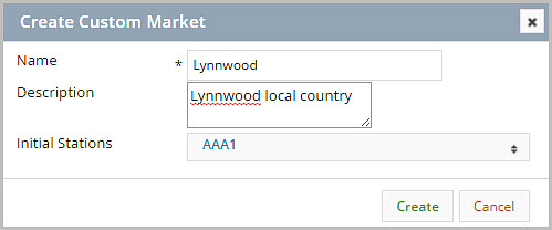 create custom market 11 19 15
